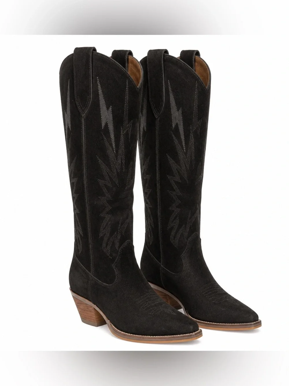 dingo Black Suede Over-the-Knee Western Boots